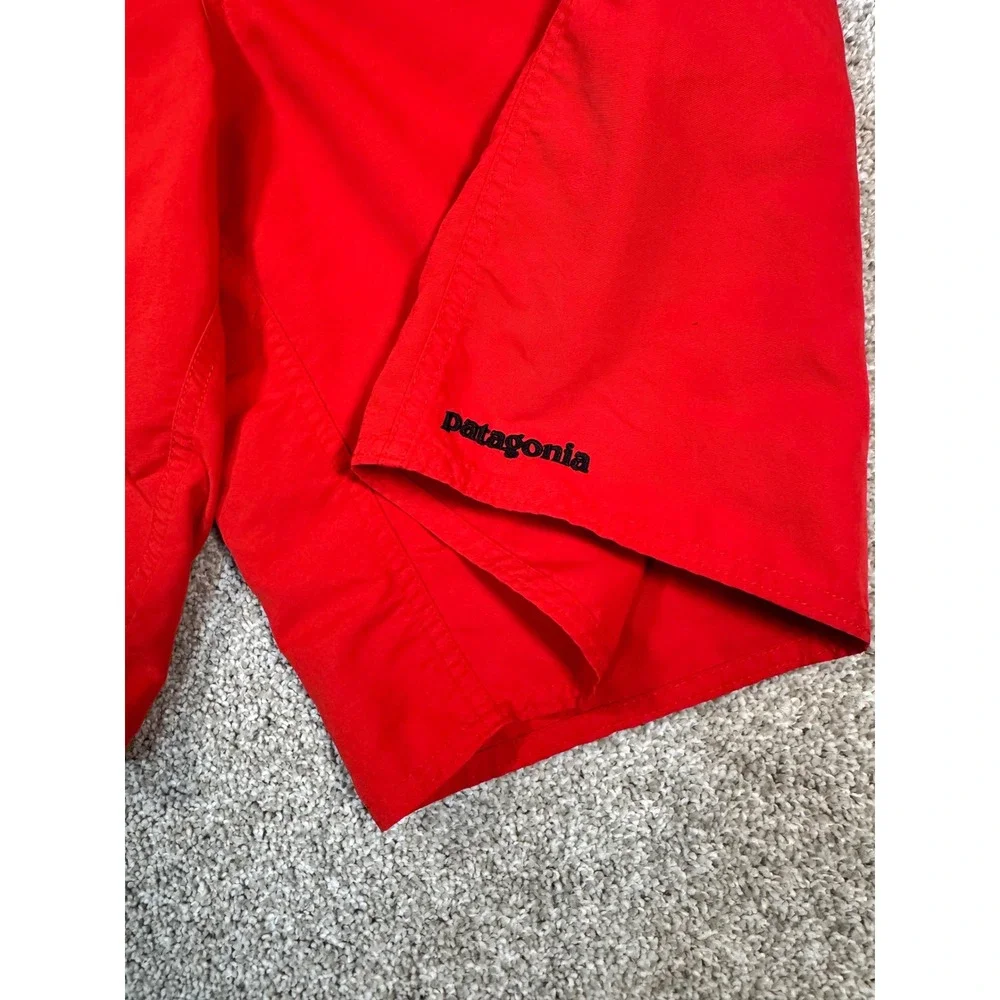 Patagonia Mens Board Shorts Red Swim Trunks Size 36 Side Pocket Surf Beach